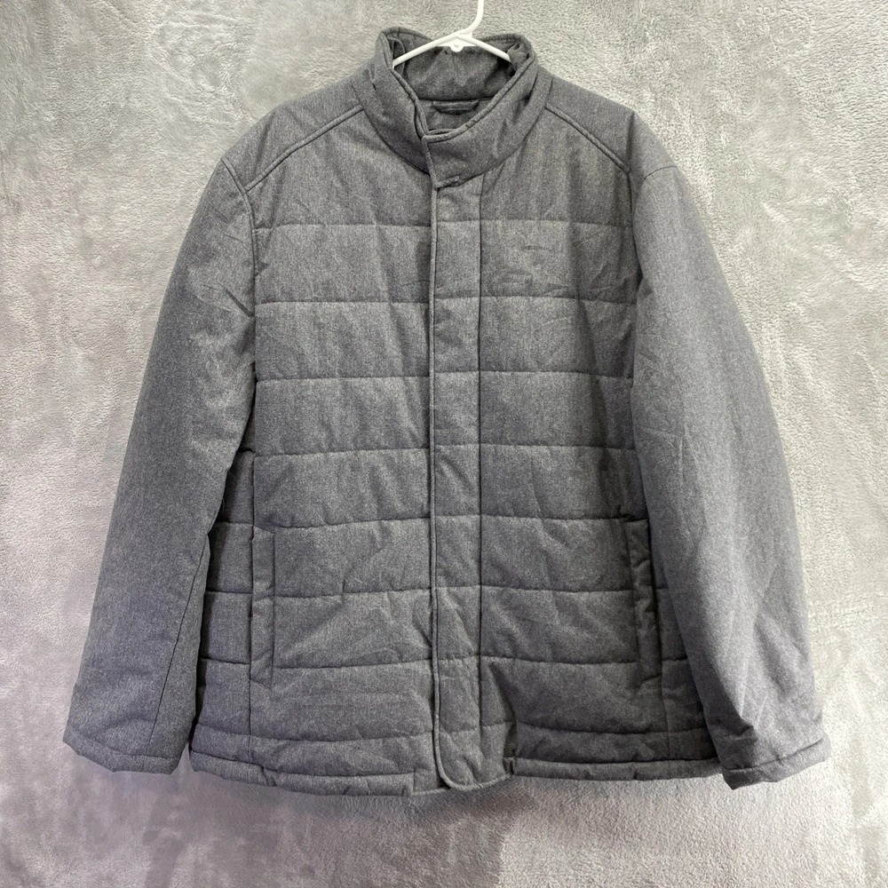 Banana Republic Heather Gray Quilted Puffer Jacket Men's XL